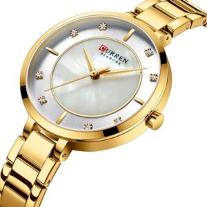 Curren ladies watch - Women's Gold Luxury Quartz Waterproof Wrist Watches Ladies