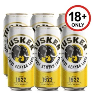 Tusker Lager Can – 500ml (Pack of 6)