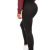 Fashion Ragged Body Shaping High Waist Ladies Jeans – Black - Image 4